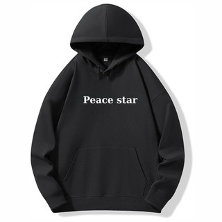 [MẪU MỚI] Áo hoodie nam nữ in chữ PEACE STAR họa tiết phối túi to tiện dụng 4 size 40-68kg - DTB K1