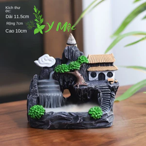 Thác khói ngược tiểu cảnh xông trầm. Nụ trầm Y Mộc xông nhà thờ cúng thư giãn thanh lọc không khí