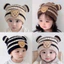 Mũ tai gấu kẻ cho bé 6m-3y