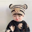Mũ tai gấu kẻ cho bé 6m-3y