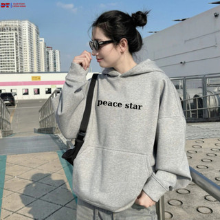 Áo Hoodie Unisex ⚡️ HÀNG DÀY ⚡️ Khoác Nỉ Nam Nữ PEACE STAR Cực Hot chui đầu có nón 2 lớp dày dặn K1