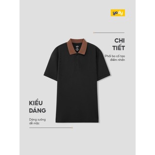 Áo thun polo nam YODY trơn basic vải cotton pique thoáng mát bền màu MCPO25A517