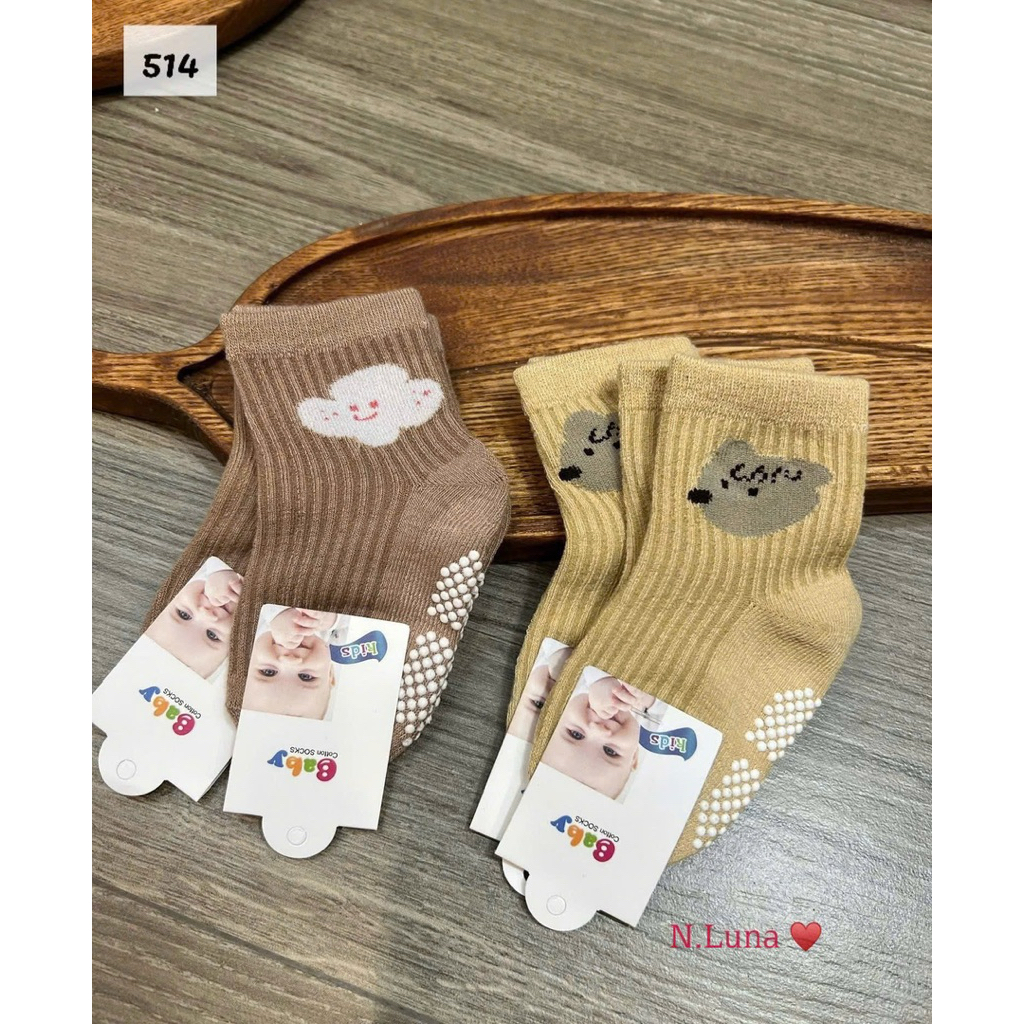 Set 10 đôi tất sơ sinh chống trơn trượt