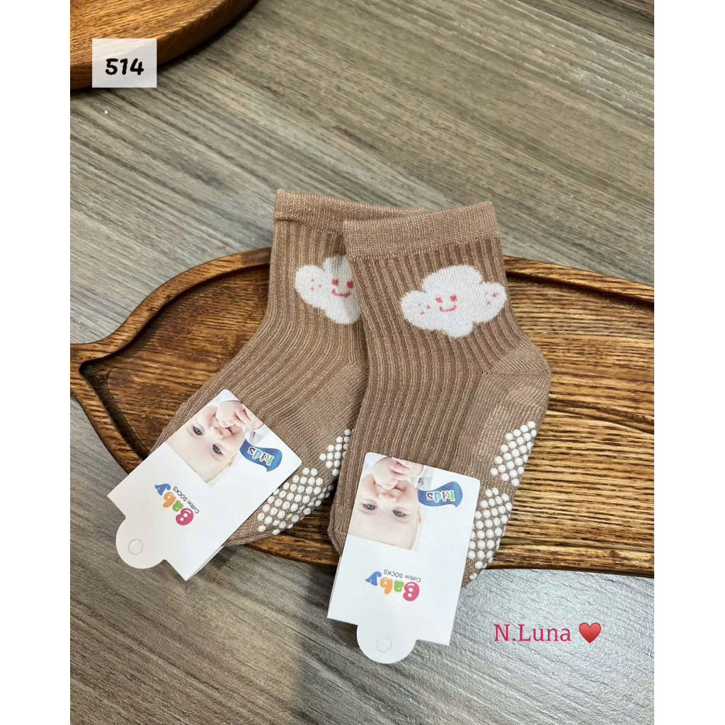 Set 10 đôi tất sơ sinh chống trơn trượt