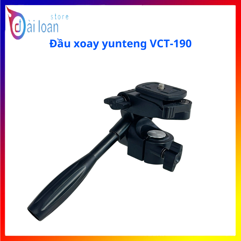 Đầu Xoay Yunteng 190PH – Gắn Ren 1/4, Hỗ Trợ Gậy Chụp Ảnh Xoay 360°, Quay Lia Mượt Mà
