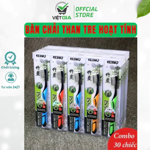 COMBO 30 Bàn Chải Đánh Răng Than Tre Hoạt Tính Hàn Quốc Bossi 921 Lông Mềm Bảo Vệ Răng Và Nướu