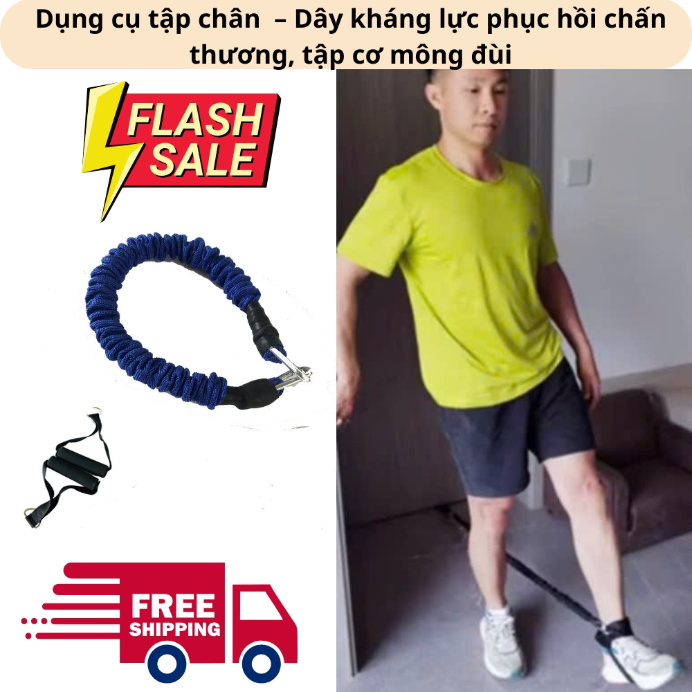 Dụng cụ tập chân  – Dây kháng lực phục hồi chấn thương, tập cơ mông đùi