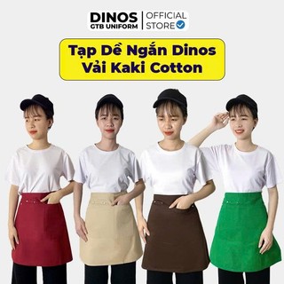 Tạp Dề Ngắn Dinos Vải Kaki Cotton Cho Nhân Viên Phục Vụ - Nhiều Màu