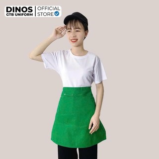 Tạp Dề Ngắn Dinos Vải Kaki Cotton Cho Nhân Viên Phục Vụ - Nhiều Màu