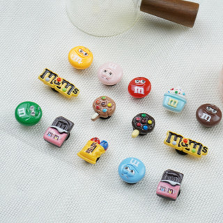 Set 14 Sticker Charm 3D chủ đề kẹo Socola nhựa cứng DIY gắn Dép Sục Cá Sấu Mita JB-57