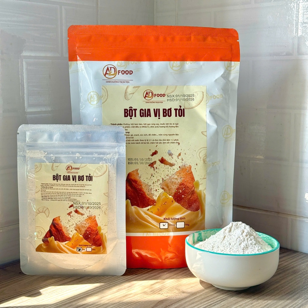 50g Bột gia vị bơ tỏi ADFOOD – dùng làm gia vị cho các món chiên và nước sốt