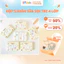 Hộp 5 Khăn Sữa Sợi Tre Organic IQKAO 4 Lớp Siêu Mềm Mịn Kháng Khuẩn Thấm Hút Tốt Không Xù Lông An Toàn Cho Bé Sơ Sinh