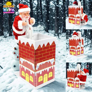 Ông Già Noel Chui Ống Khói Chạy Pin, Có Nhạc, Đồ Chơi Noel, Quà Tặng Giáng Sinh Cho Bé