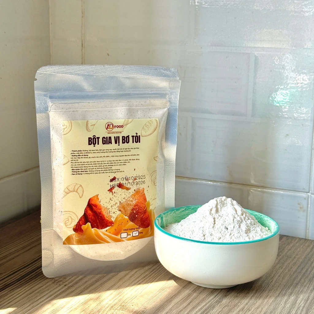 100g Bột gia vị bơ tỏi ADFOOD – dùng làm sốt chấm cho các món chiên và trang trí món ăn