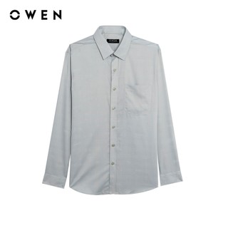 Owen - Áo sơ mi dài tay Regular Fit AR255089DT màu Xám chất liệu Bamboo spandex