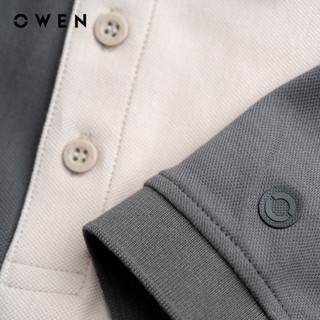 Owen - Áo polo Bodyfit APV253632 màu Xám đậm chất liệu CVC Spandex