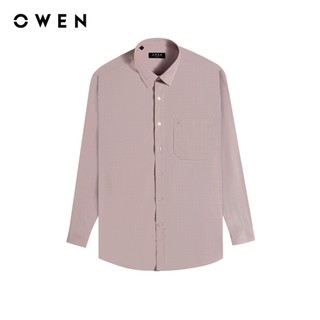 Owen - Áo sơ mi dài tay Regular Fit AR255027DT màu Hồng chất liệu Bamboo spandex