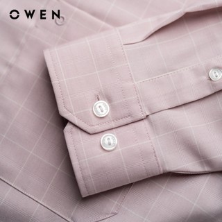 Owen - Áo sơ mi dài tay Regular Fit AR255027DT màu Hồng chất liệu Bamboo spandex