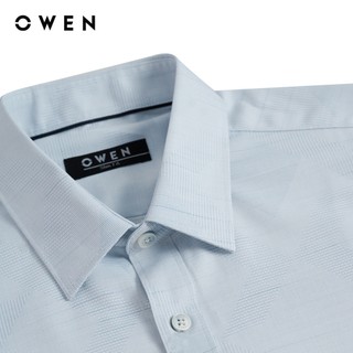 Owen - Áo sơ mi dài tay Slim Fit AS255091D màu Xanh nhạt chất liệu Bamboo spandex