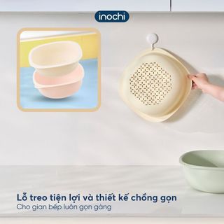 Combo 2 bộ thau rổ Yoko Nest Inochi - thiết kế trang nhã, thoát nước thông minh, dễ vệ sinh và sử dụng tiện lợi