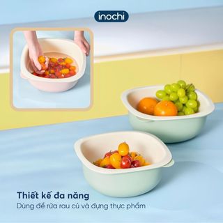 Combo 2 bộ thau rổ Yoko Nest Inochi - thiết kế trang nhã, thoát nước thông minh, dễ vệ sinh và sử dụng tiện lợi