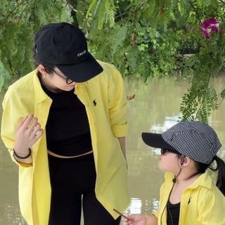 A97-[tomnaukids] Áo sơ mi Mẹ và Bé cho bé chất Kaki Cotton  size từ 9-65Kg