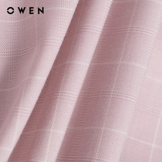 Owen - Áo sơ mi ngắn tay Body Fit AB255128NT màu Hồng chất liệu Bamboo spandex