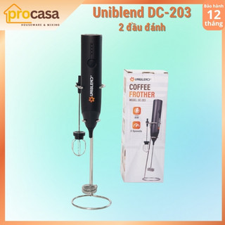 Máy đánh tạo bọt dùng pin Uniblend DC-203 - 2 đầu đánh - pin 800mAh - công suất 8W