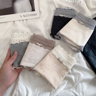 COMBO 5 Quần lót nữ cotton mềm mại thấm hút đáy lót 2 lớp kháng khuẩn viền ren gợi cảm DEVARI L5509