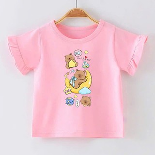 👕 Áo Thun Bé Gái mềm mịn thoáng mát in hình dễ thương 👕 AT71
