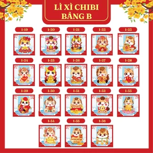 Bao Lì Xì ChiBi Mẫu Mới 2026 Phản Quang Size To Nhiều Mẫu Mã