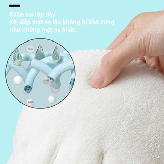 Khăn mặt nạ chườm nóng, khăn bông đắp mặt, ủ ấm, xông hơi làm nóng, thư giãn, dãn nở lỗ chân lông.
