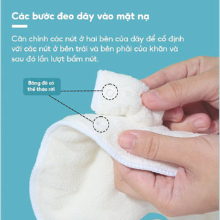 Khăn mặt nạ chườm nóng, khăn bông đắp mặt, ủ ấm, xông hơi làm nóng, thư giãn, dãn nở lỗ chân lông.