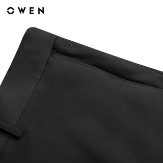 Owen - Quần tây Regular Fit Tăng đơ QRT252552 màu Đen chất liệu Knit