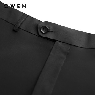 Owen - Quần tây Regular Fit Tăng đơ QRT252552 màu Đen chất liệu Knit