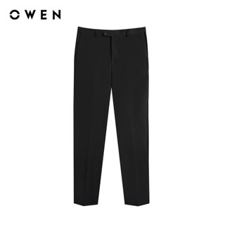 Owen - Quần tây Regular Fit Tăng đơ QRT252552 màu Đen chất liệu Knit
