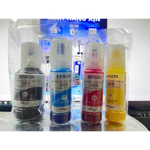 Bộ Mực Bóc Máy Epson 008 – Đen, Xanh, Đỏ, Vàng – Hàng Chính Hãng Epson – Dành Cho Máy L15150 / L6490 / L15160 / L6570