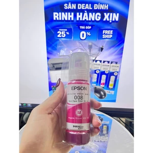 Mực Epson 008M – Màu Đỏ (Magenta) – Bóc Máy Chính Hãng Epson – Dành Cho Máy L15150 / L6490 / L15160 / L6570