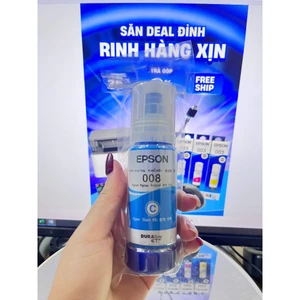 Mực Epson 008C – Màu Xanh (Cyan) – Bóc Máy Chính Hãng Epson – Dành Cho Máy L15150 / L6490 / L15160 / L6570