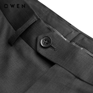 Owen - Quần tây Slim Fit Tăng đơ QST252453 màu Đen chất liệu Nano