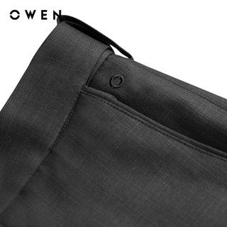 Owen - Quần tây Slim Fit Tăng đơ QST252453 màu Đen chất liệu Nano