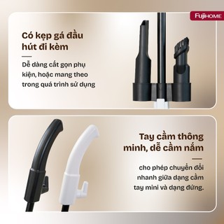 Máy Hút Bụi Cầm Tay FujiHome VC06 -Lực hút 16.000Pa – Công suất 600W - Hệ thống lọc kép HEPA + Foam