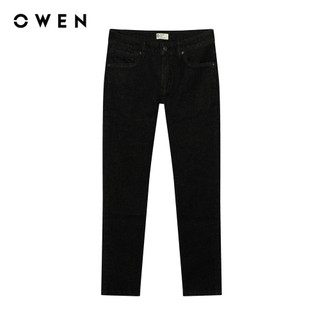 Owen - Quần jean Slim Fit QJS258021 màu Đen chất liệu Cotton Spandex 99/1