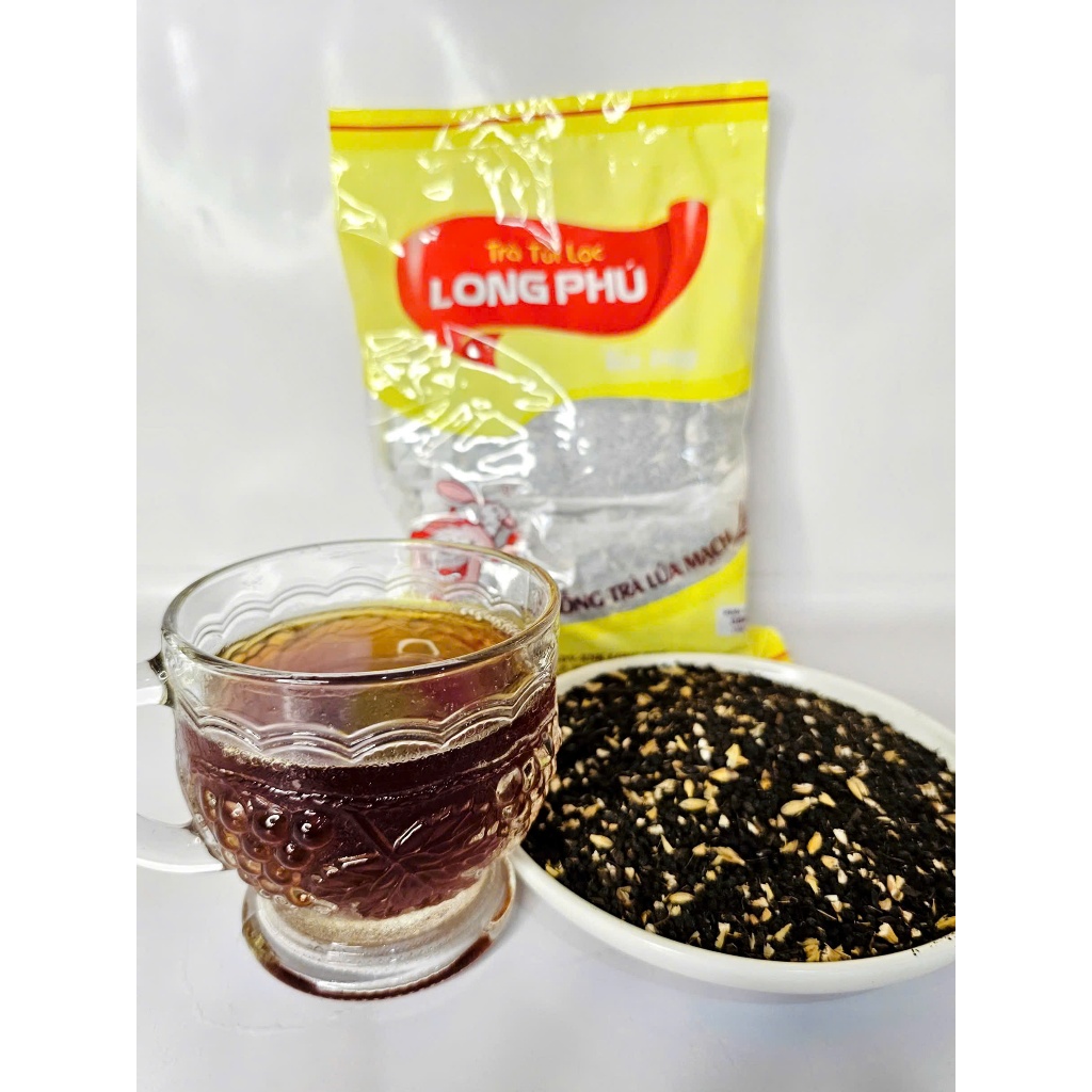 Hồng Trà Túi Lọc Hương Lúa Mạch  LONG PHÚ Gói 350gr (35gr*10) - Nguyên Liệu Trà Sữa, Vị Đậm Đà, Lưu Hương Lâu.