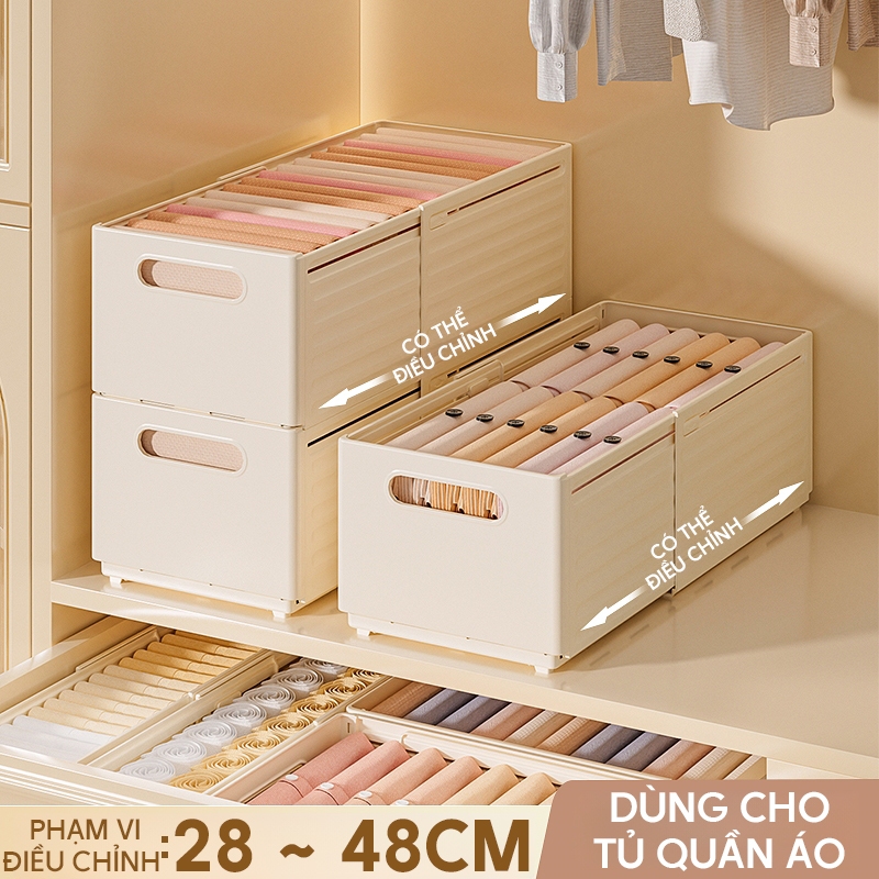 Kaleis Hộp lưu trữ quần áo gấp gọn dung tích lớn – Dụng cụ sắp xếp đồ lót, tất, phụ kiện ngăn kéo tiện lợi