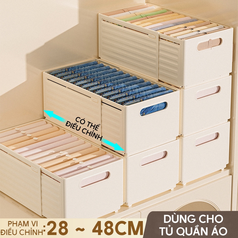 Kaleis Hộp lưu trữ quần áo gấp gọn dung tích lớn – Dụng cụ sắp xếp đồ lót, tất, phụ kiện ngăn kéo tiện lợi