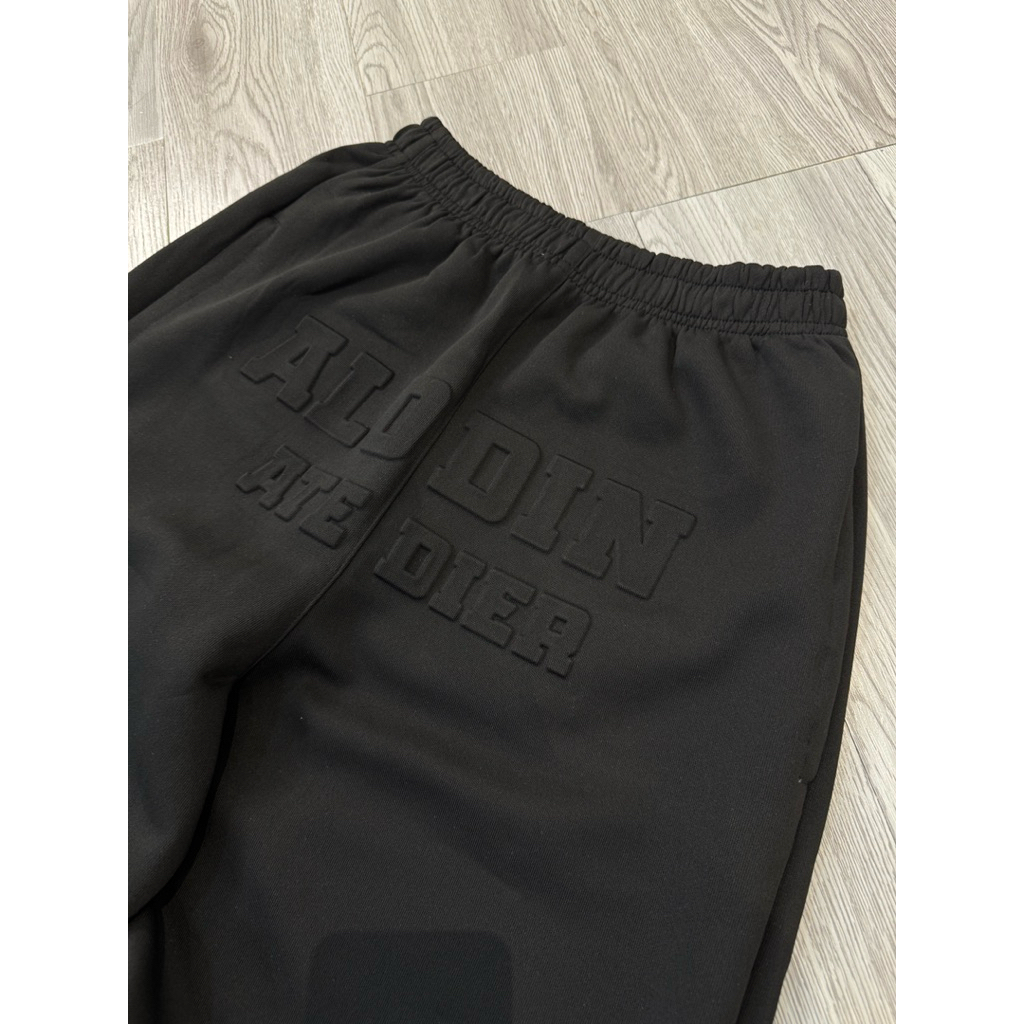 [DEAL MỞ BÁN] Quần suông nỉ hai da dập nổi khối cao cấp ver 2 Nam Nữ Unisex ALODIN.atedier - Nỉ Menswear ống rộng Q2