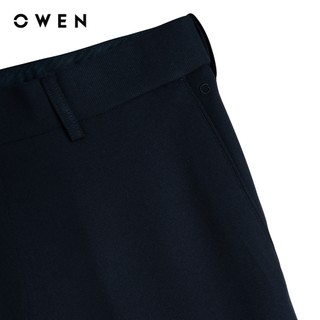 Owen - Quần tây Slim Fit Tăng đơ QST257074 màu Xanh tím than chất liệu Nano
