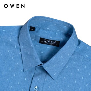 Owen - Áo sơ mi dài tay Regular Fit AR255087DT màu Xanh đậm chất liệu Bamboo spandex