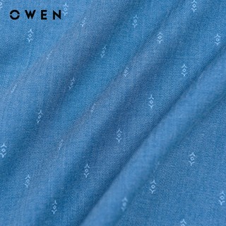 Owen - Áo sơ mi dài tay Regular Fit AR255087DT màu Xanh đậm chất liệu Bamboo spandex